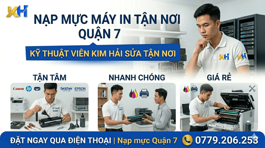 Thợ nạp mực tận nơi quận 7