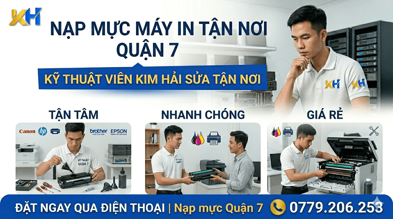 Thợ nạp mực tận nơi quận 7