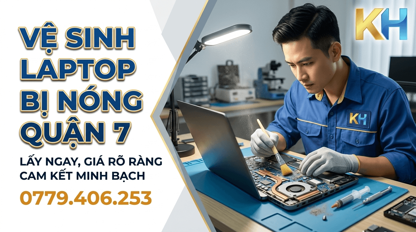 vệ sinh laptop bị nóng quận 7