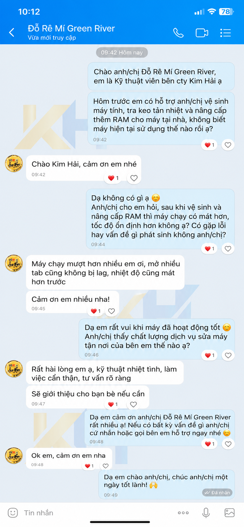 Tin nhắn khách hàng 2