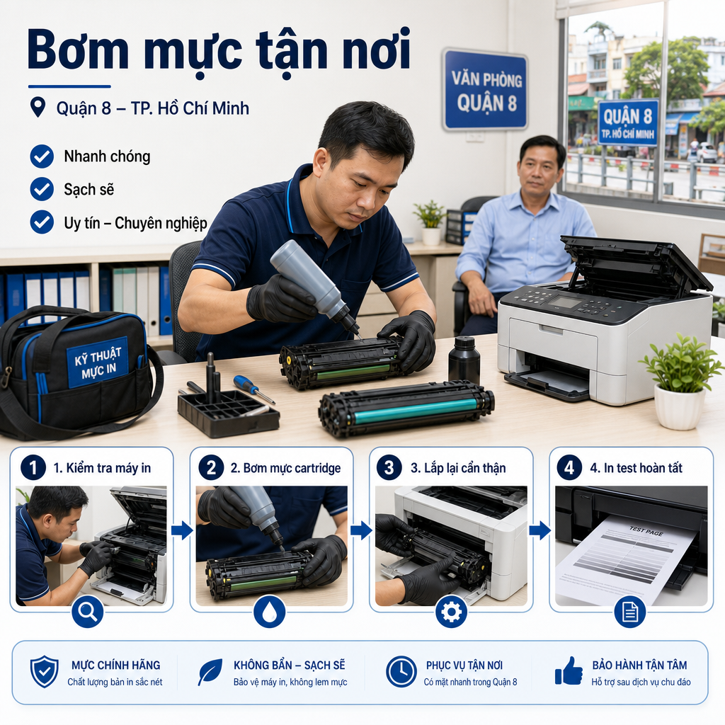 Hình minh hoạ 1: Bơm mực máy in quận 8
