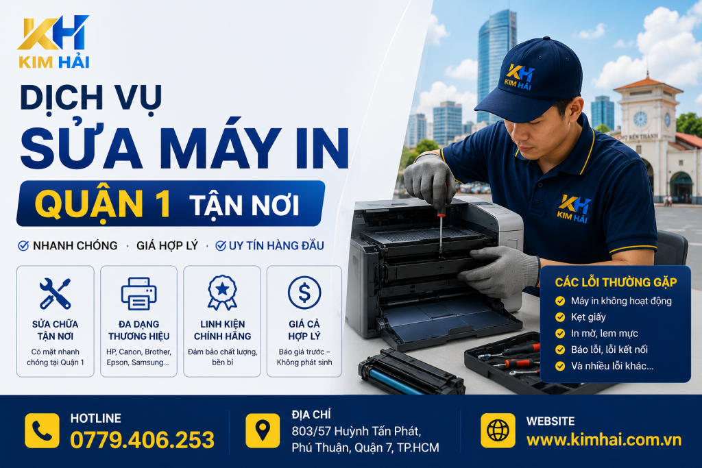 dịch vụ sửa máy in quận 1 tận nơi