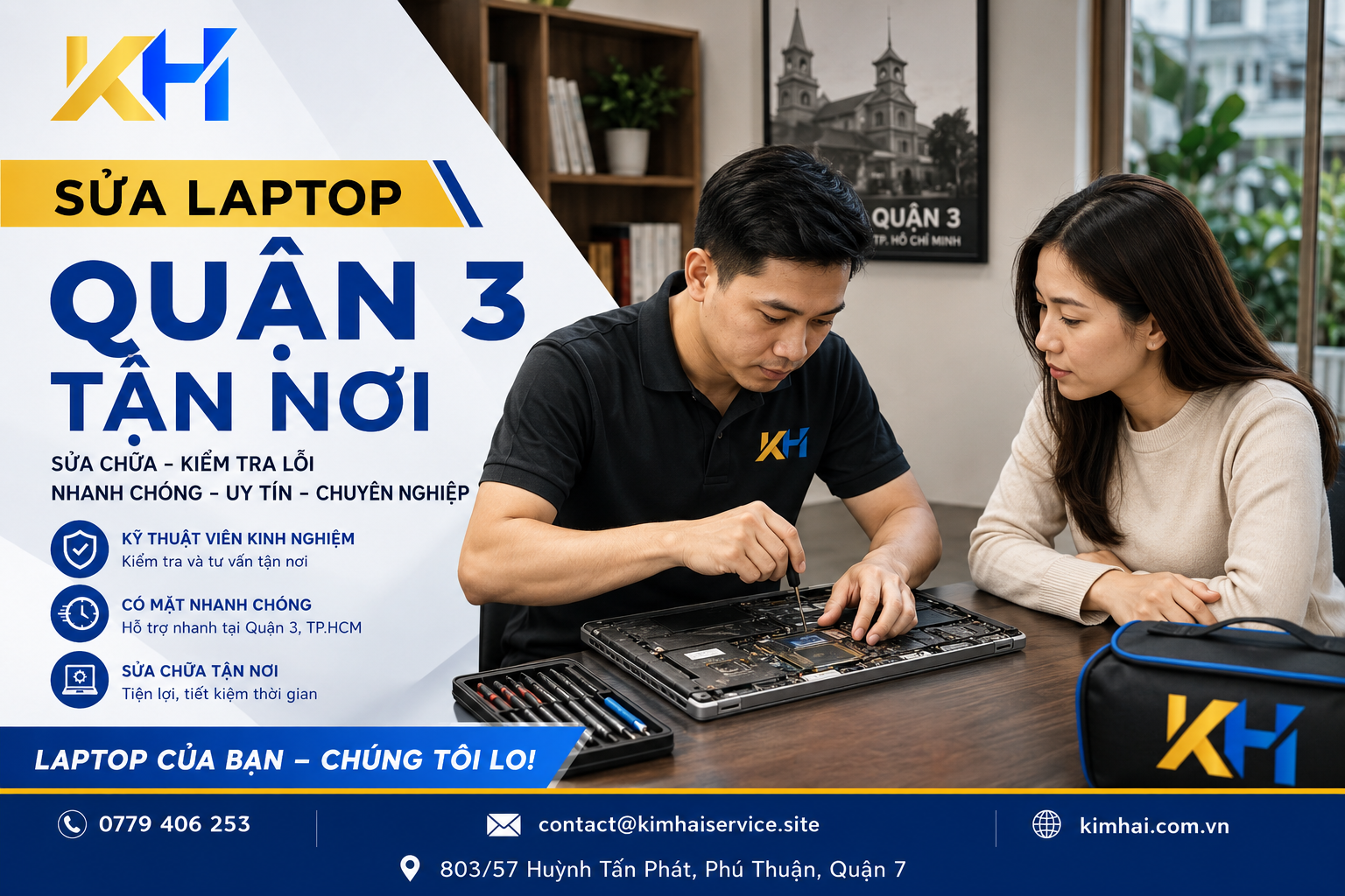 sửa laptop quận 3 tận nơi